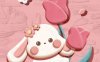 借花献佛可爱兔子壁纸
