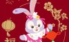 2023高清红色转运兔年动漫壁纸