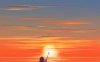 2023高清夕阳下的女生动漫壁纸